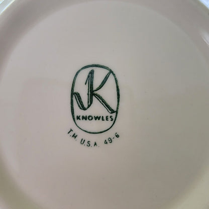 Edward Knowles Gold Leaf & Grape 8" Round Serving Bowl, USA Made