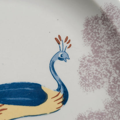 Homer Laughlin Chowning's Tavern Dinner Plate, Peacock Design, Restaurant Ware, USA Made