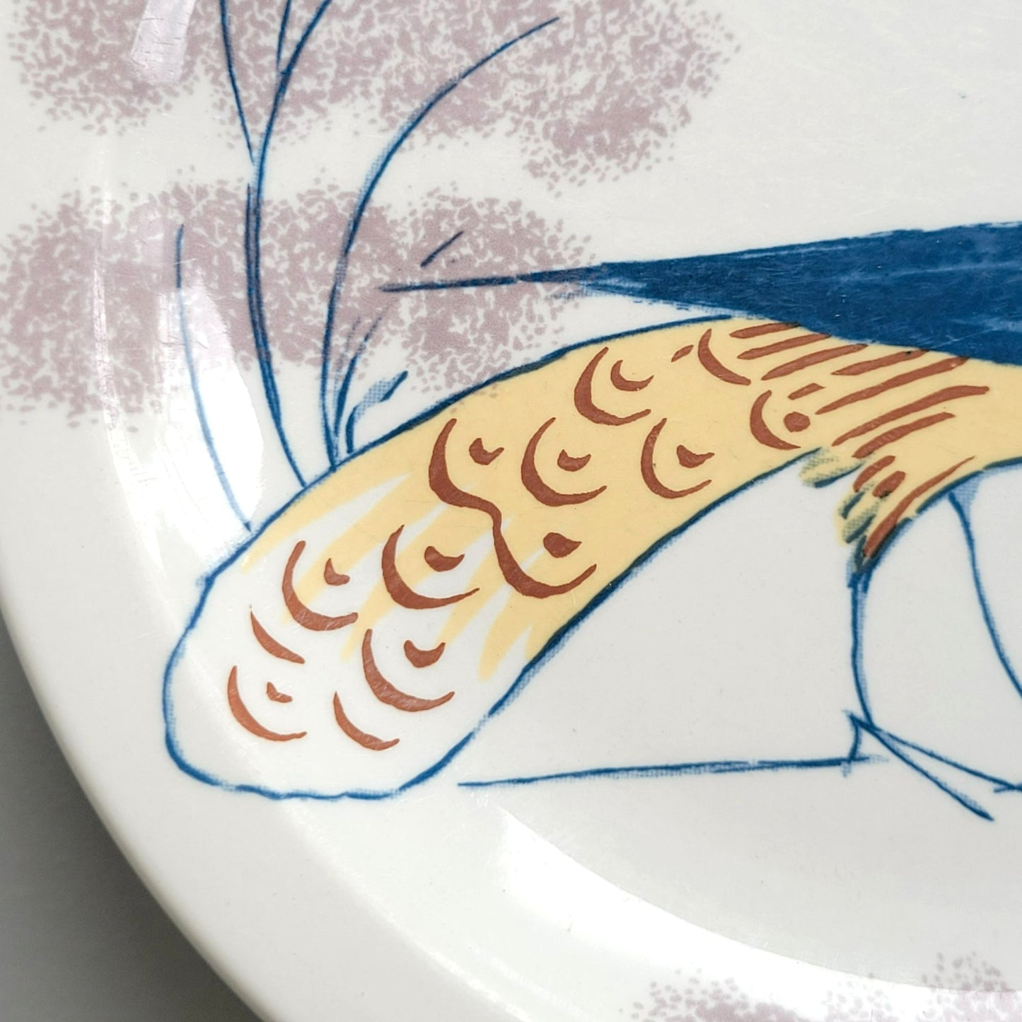 Homer Laughlin Chowning's Tavern Dinner Plate, Peacock Design, Restaurant Ware, USA Made