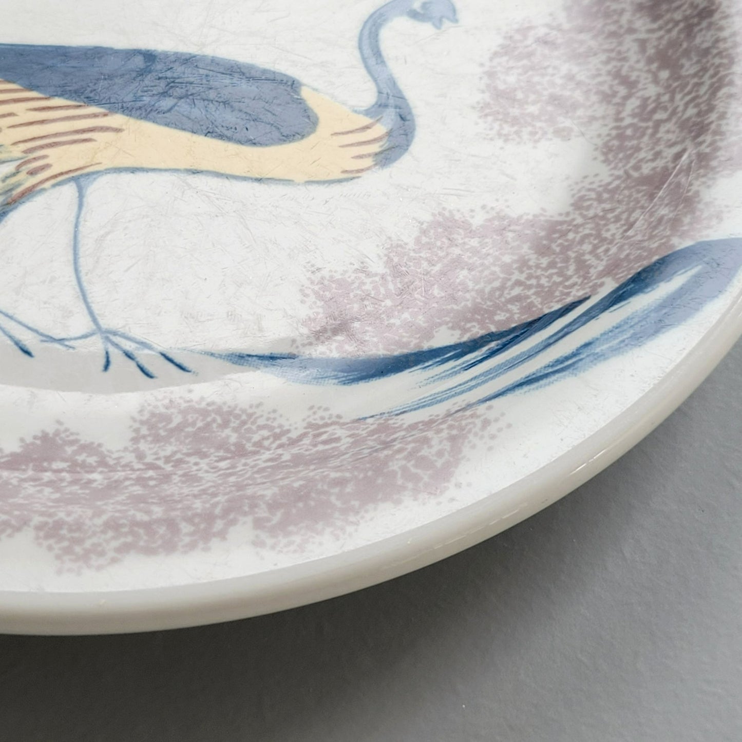 Homer Laughlin Chowning's Tavern Dinner Plate, Peacock Design, Restaurant Ware, USA Made