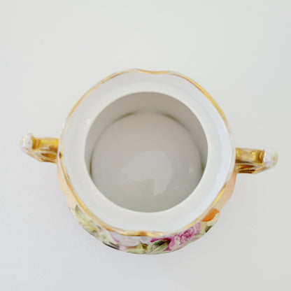 Rare Antique German Hand Painted Floral Creamer & Sugar Bowl, c.1904-1914 Oscar Schlegelmilch