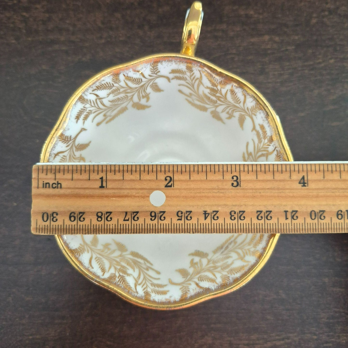 Royal Albert White & Heavy Gold Teacup & Saucer, Made in England