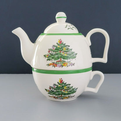 Spode Christmas Tree Tea For One Tea Set