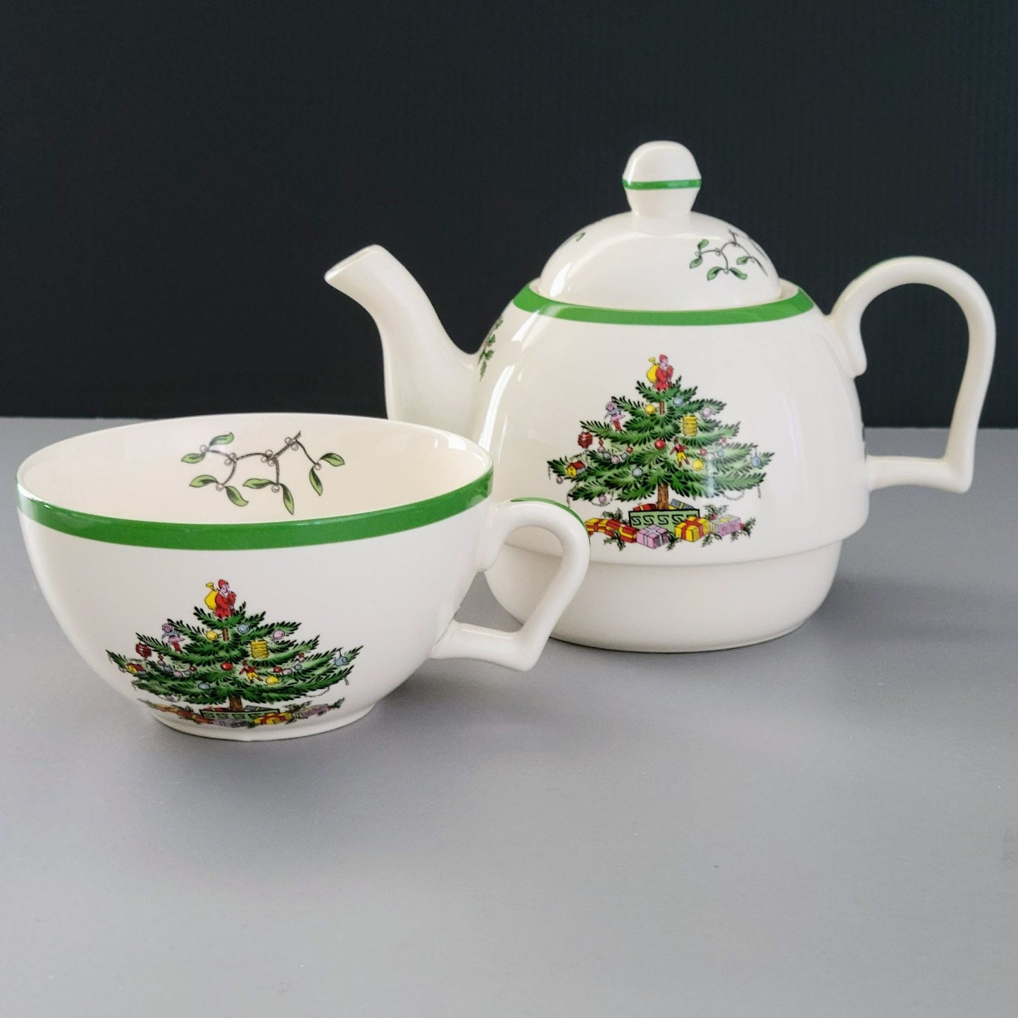 Spode Christmas Tree Tea For One Tea Set