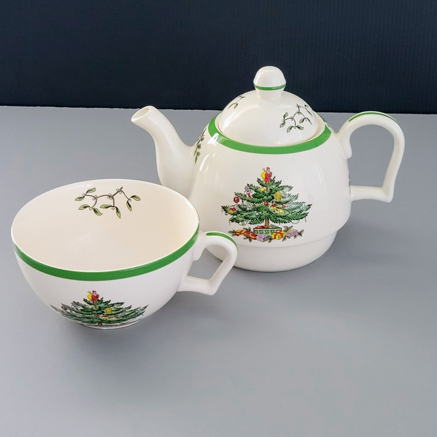 Spode Christmas Tree Tea For One Tea Set