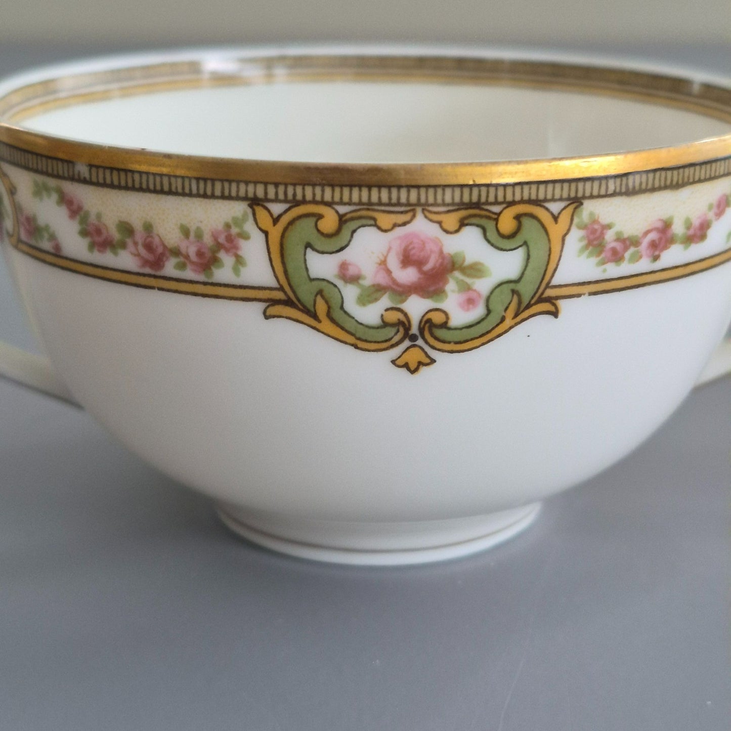 Haviland "Belford" Bouillon Cup & Saucer, 2 Sets, c.1903-1925 Limoges France