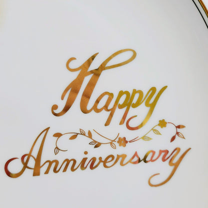 Vintage Happy Anniversary Plate, by Cameron Japan