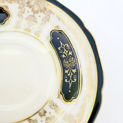Noritake Art Nouveau Demitasse Cup & Saucer, 2 Sets, c1940s Japan