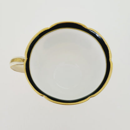 Noritake Art Nouveau Demitasse Cup & Saucer, 2 Sets, c1940s Japan