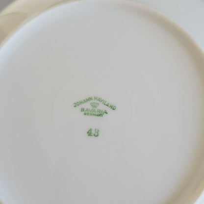 Johann Haviland Wedding Ring Coupe Soup Bowl Platinum Trim c.1960s Germany