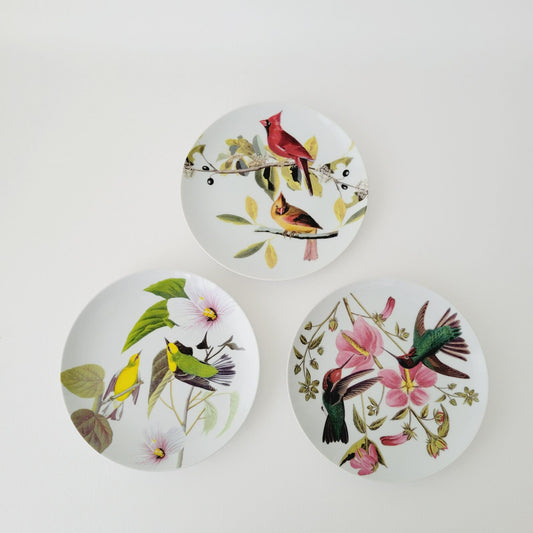 Godinger Audubon Watercolor Bird Salad Plate, Set of 3