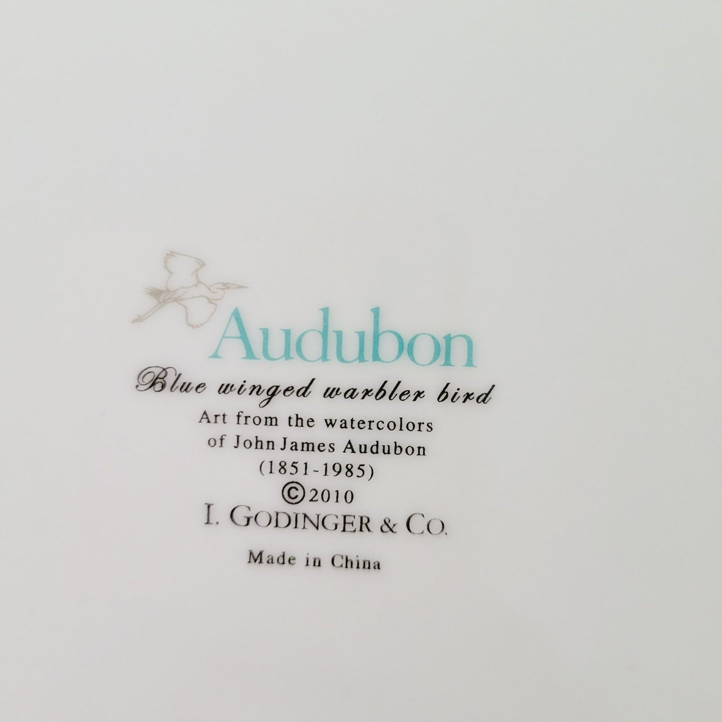 Godinger Audubon Watercolor Bird Salad Plate, Set of 3