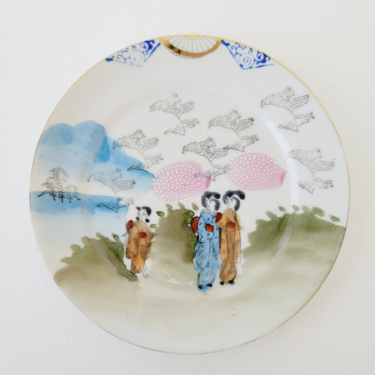 Japanese Kutani  Bread Plate, Set of 4