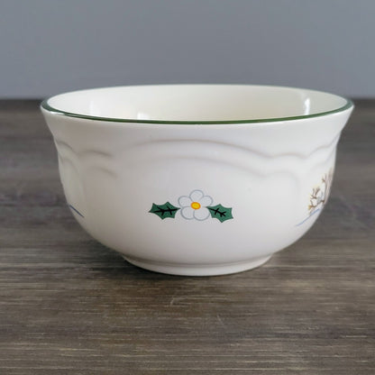 Pfaltzgraff Snow Village Dessert Berry Bowl, c.1990s USA