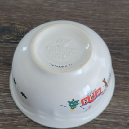 Pfaltzgraff Snow Village Dessert Berry Bowl, c.1990s USA