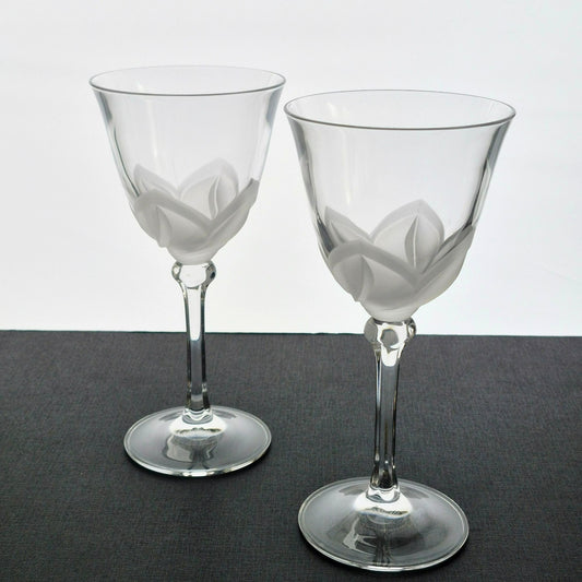 Cristal D'Arques "Florence" Crystal Goblet Set of 2, c.1989-2012 France