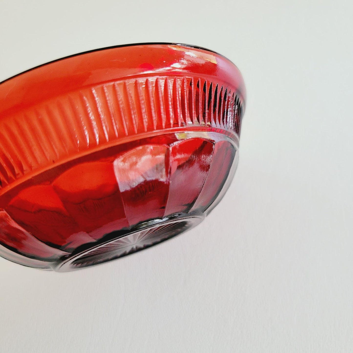 Anchor Hocking Coronation Royal Ruby Depression Glass Dessert Bowl Set of 2, c.1936-40 USA