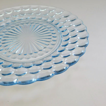 Anchor Hocking Bubble Blue Dinner Plate Set of 2, c.1942-48 USA
