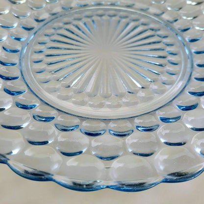 Anchor Hocking Bubble Blue Dinner Plate Set of 2, c.1942-48 USA