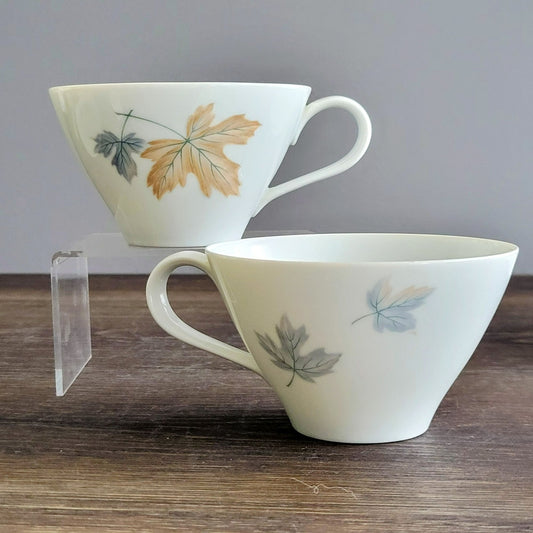 Noritake Maplewood Teacup & Saucer, 2 Sets, c.1960s Japan