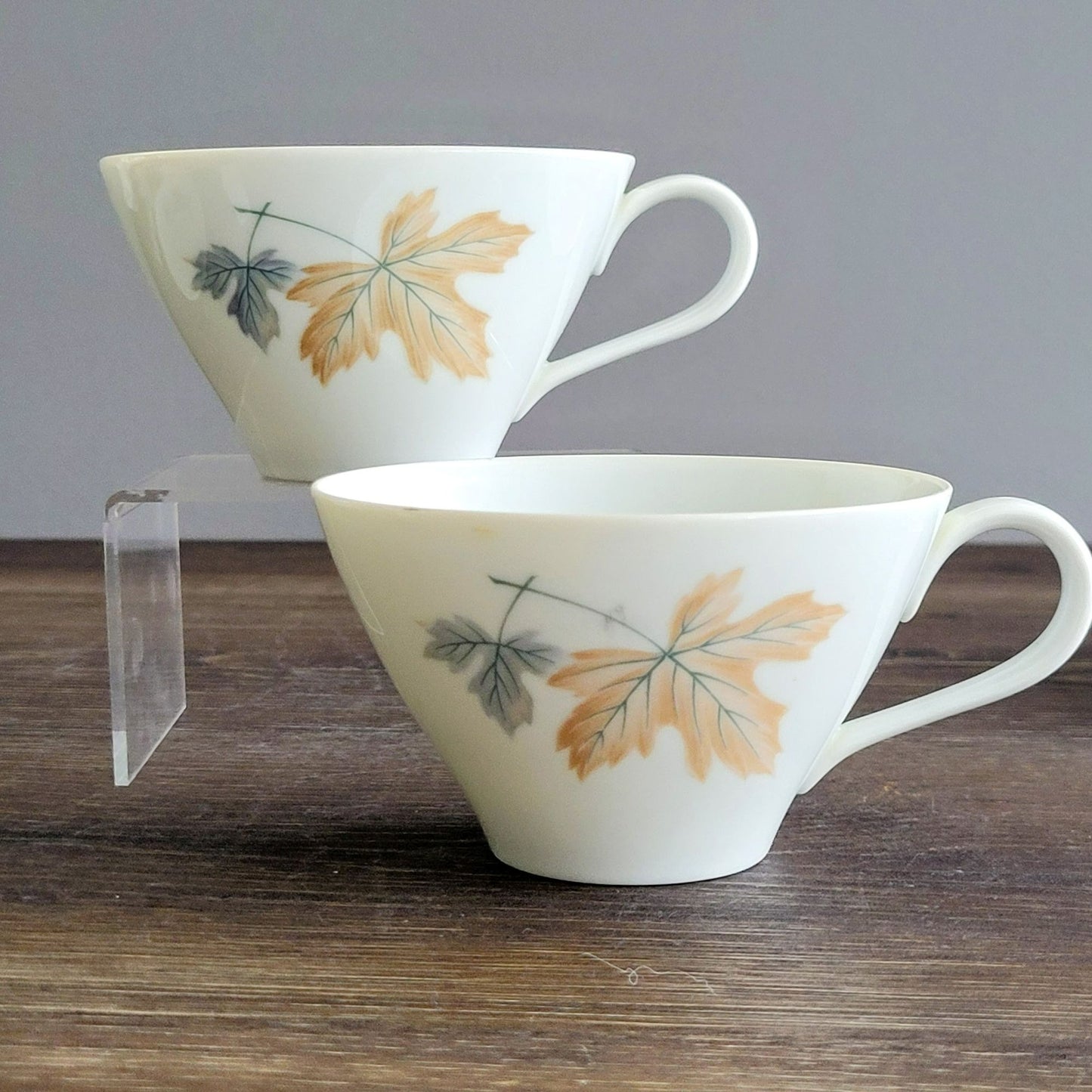 Noritake Maplewood Teacup & Saucer, 2 Sets, c.1960s Japan