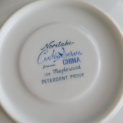 Noritake Maplewood Teacup & Saucer, 2 Sets, c.1960s Japan