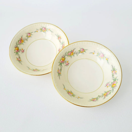 Homer Laughlin Eggshell Georgian Dessert Bowl Set of 2, c.1953 USA