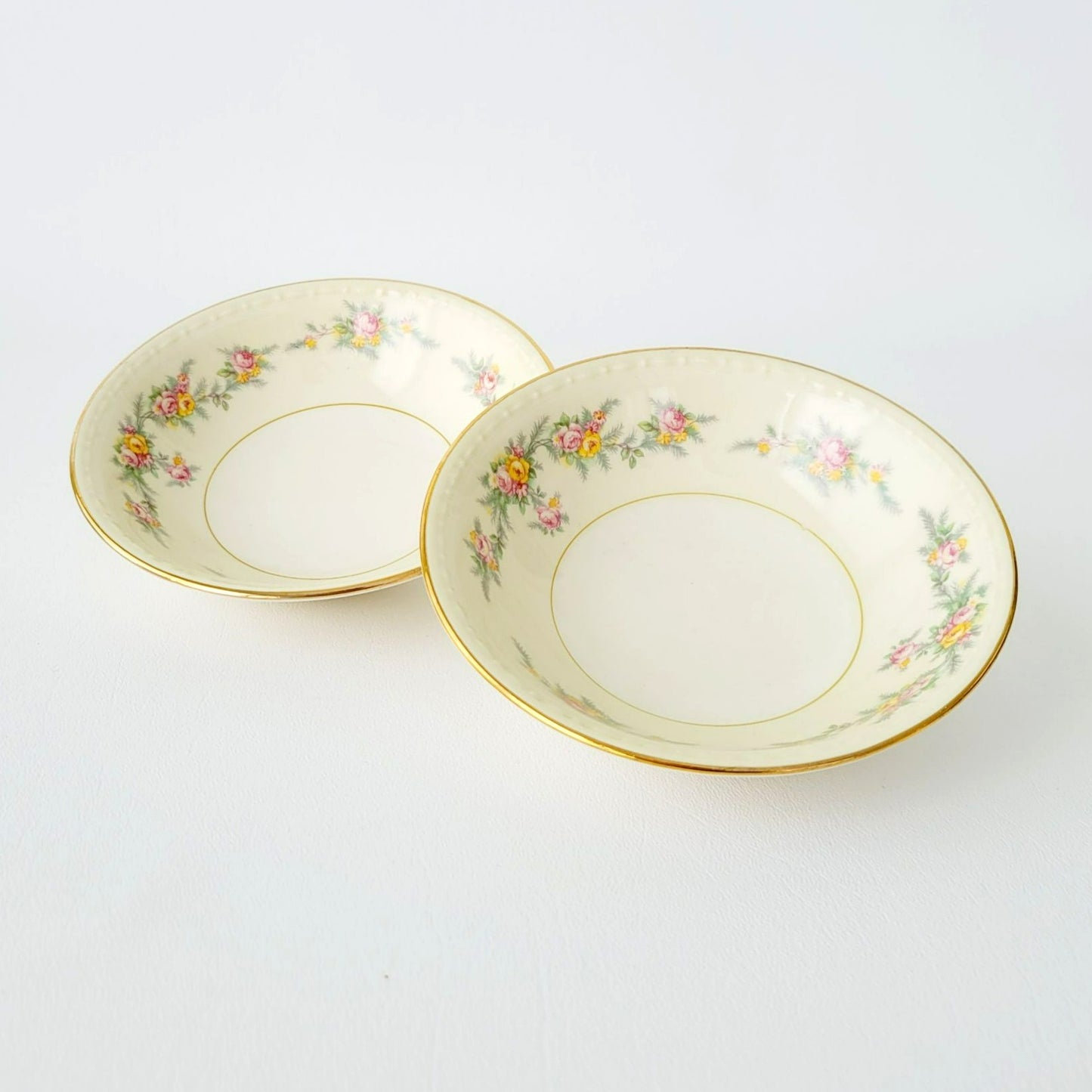 Homer Laughlin Eggshell Georgian Dessert Bowl Set of 2, c.1953 USA