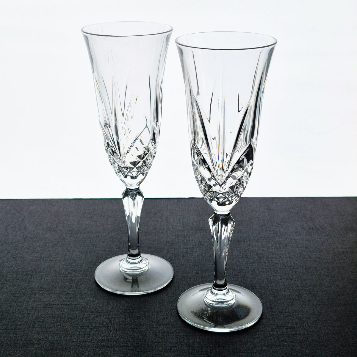 Cristal de Flandre "Salzburg" Crystal Fluted Champagne Set, Made in France