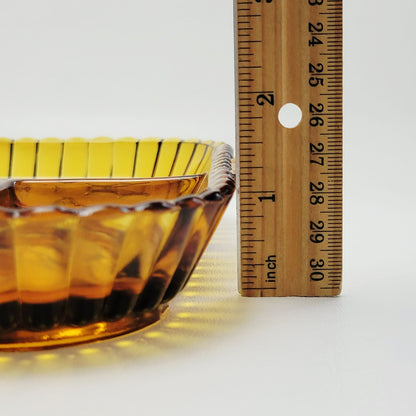Indiana Glass Amber Relish Serving Tray, USA Made