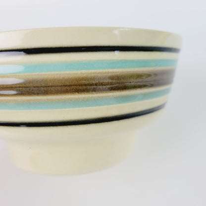 Cookson Pottery Striped Crock 7" Bowl, USA Made