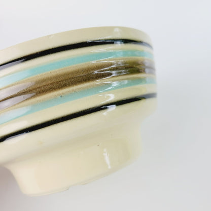 Cookson Pottery Striped Crock 7" Bowl, USA Made