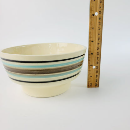 Cookson Pottery Striped Crock 7" Bowl, USA Made