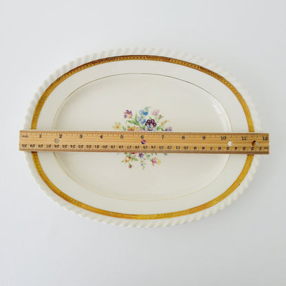 K&A Krautheim 12" Oval Platter La Marquise, Selb Bavaria Germany