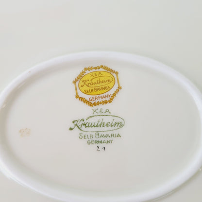 K&A Krautheim 12" Oval Platter La Marquise, Selb Bavaria Germany