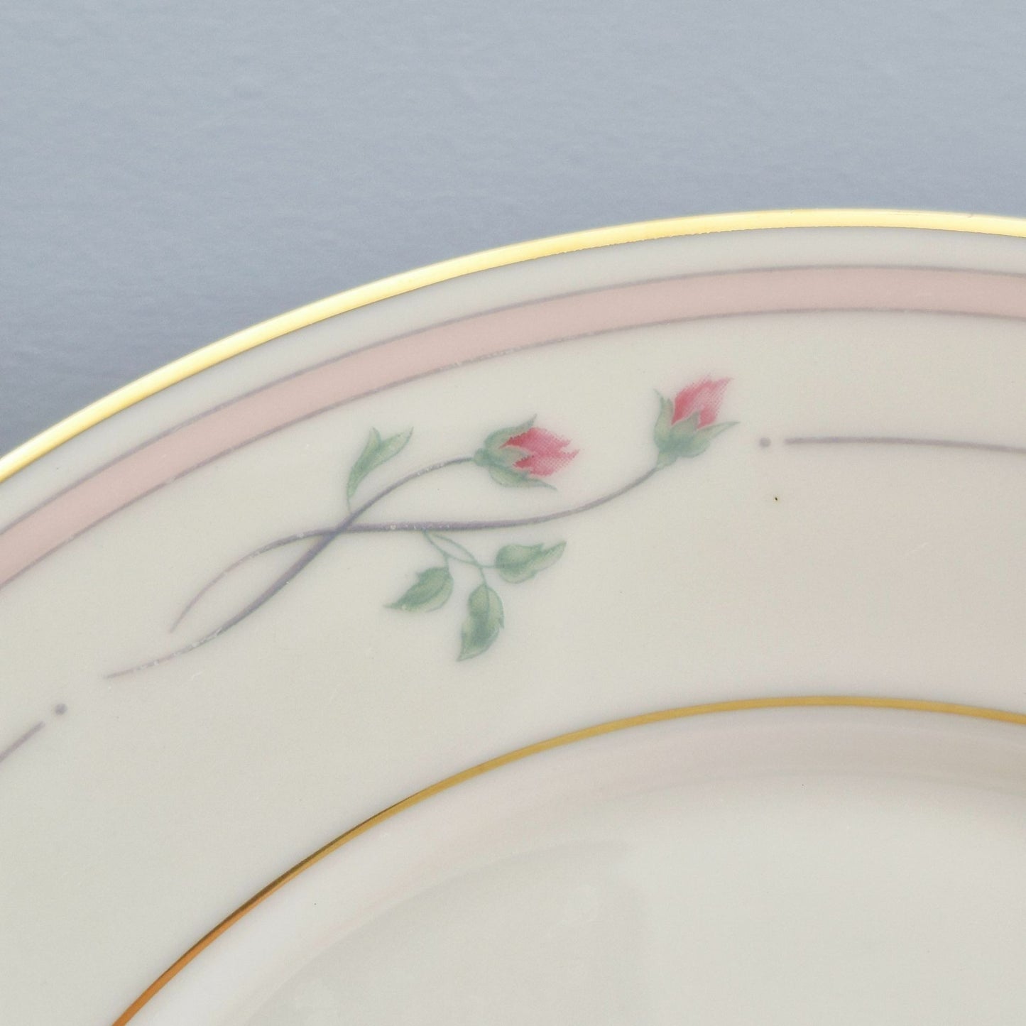 Lenox "Rose Manor Pink" Salad Plate, Set of 2, c.1985-99 USA