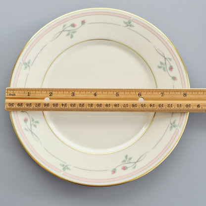 Lenox "Rose Manor Pink" Salad Plate, Set of 2, c.1985-99 USA