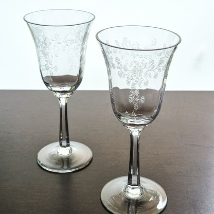 Lenox "Castle Garden" Wine Glass Set, c.1975-92 USA