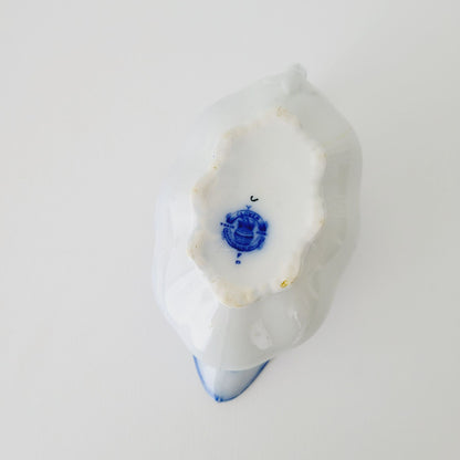 Gridley Clover Flow Blue Gravy Boat, c.1891-1914 England