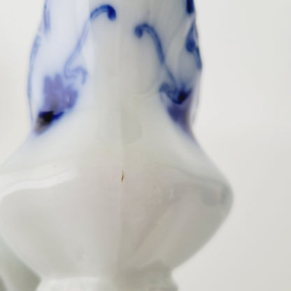 Gridley Clover Flow Blue Gravy Boat, c.1891-1914 England