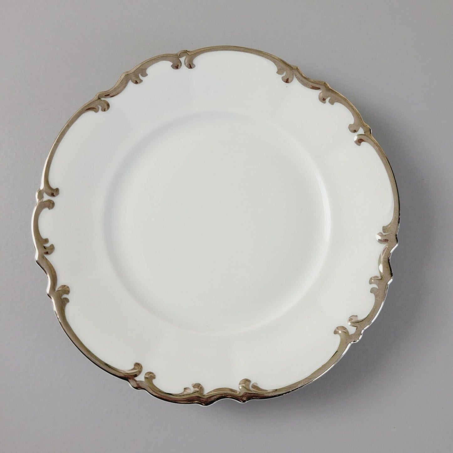 Hutschenreuther Revere Bread Plate, Heavy Platinum Trim, Made in Germany