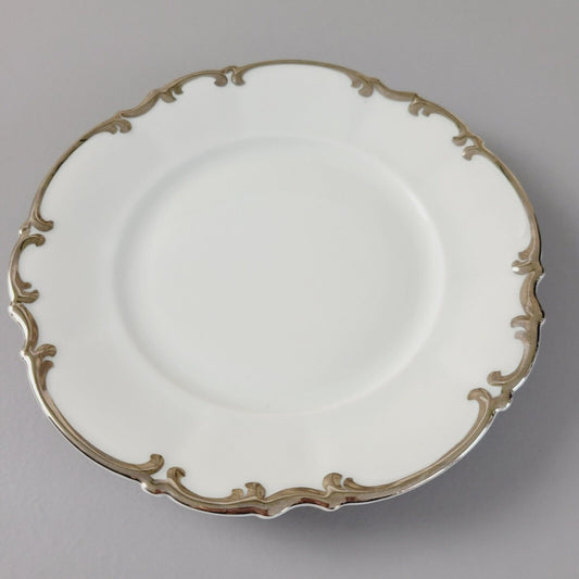 Hutschenreuther Revere Bread Plate, Heavy Platinum Trim, Made in Germany