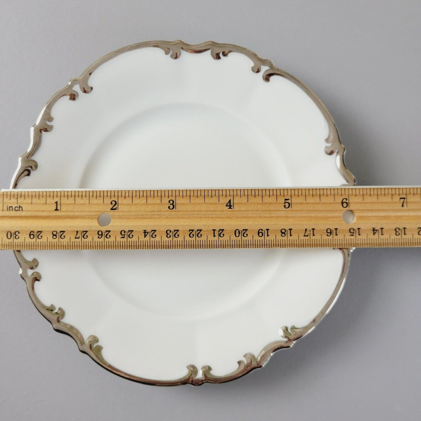 Hutschenreuther Revere Bread Plate, Heavy Platinum Trim, Made in Germany