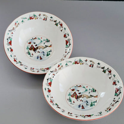 Farberware White Christmas Cereal Bowl, Set of 2