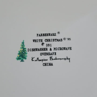 Farberware White Christmas Cereal Bowl, Set of 2