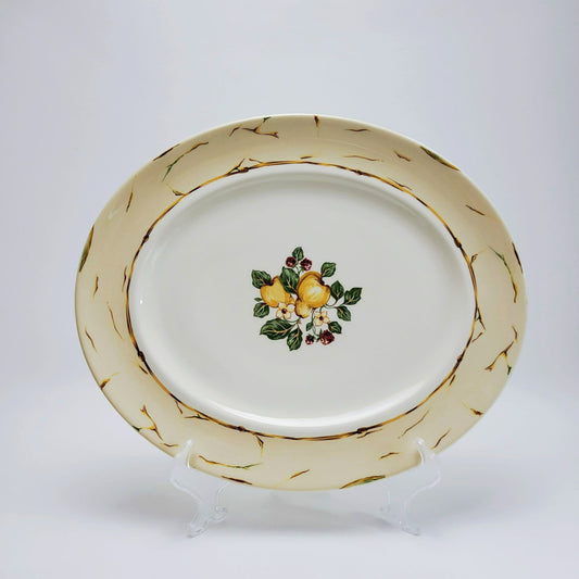 Wedgwood Amway Pears & Berries 14" Oval Serving Platter, c.1998 England