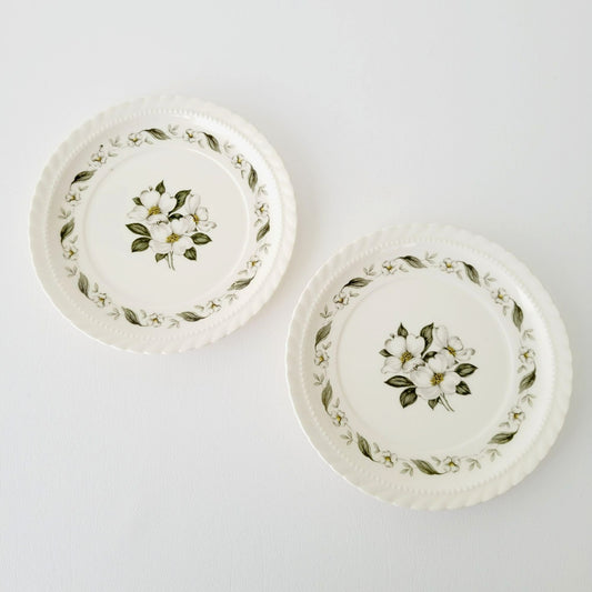 Steubenville Monticello Bread Plate Set of 2, c.1940s, Made in USA