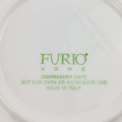 Furio Blue Floral Salad Plate, Made in Italy