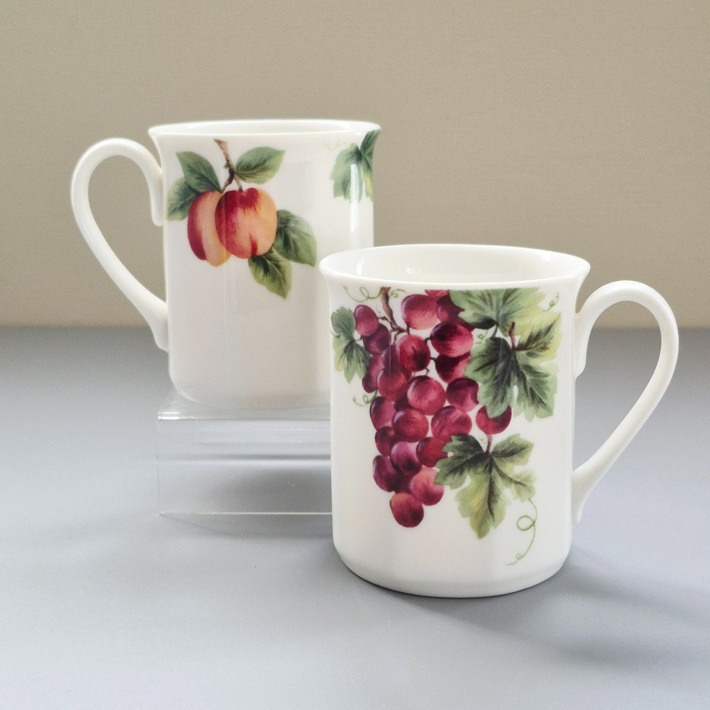 Royal Doulton "Vintage Grape" Coffee Mug, Set of 2, c.1990s England