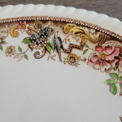 Johnson Bros Devonshire Brown Gravy Boat & Underplate